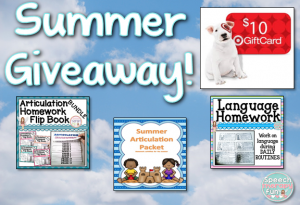 Speech Therapy Fun: Summer Giveaway