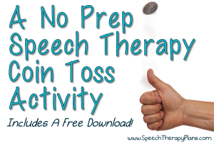 Free No Prep Speech Therapy Activity